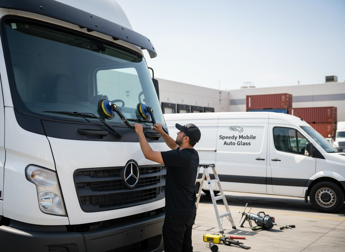 Commercial auto glass service in Burbank