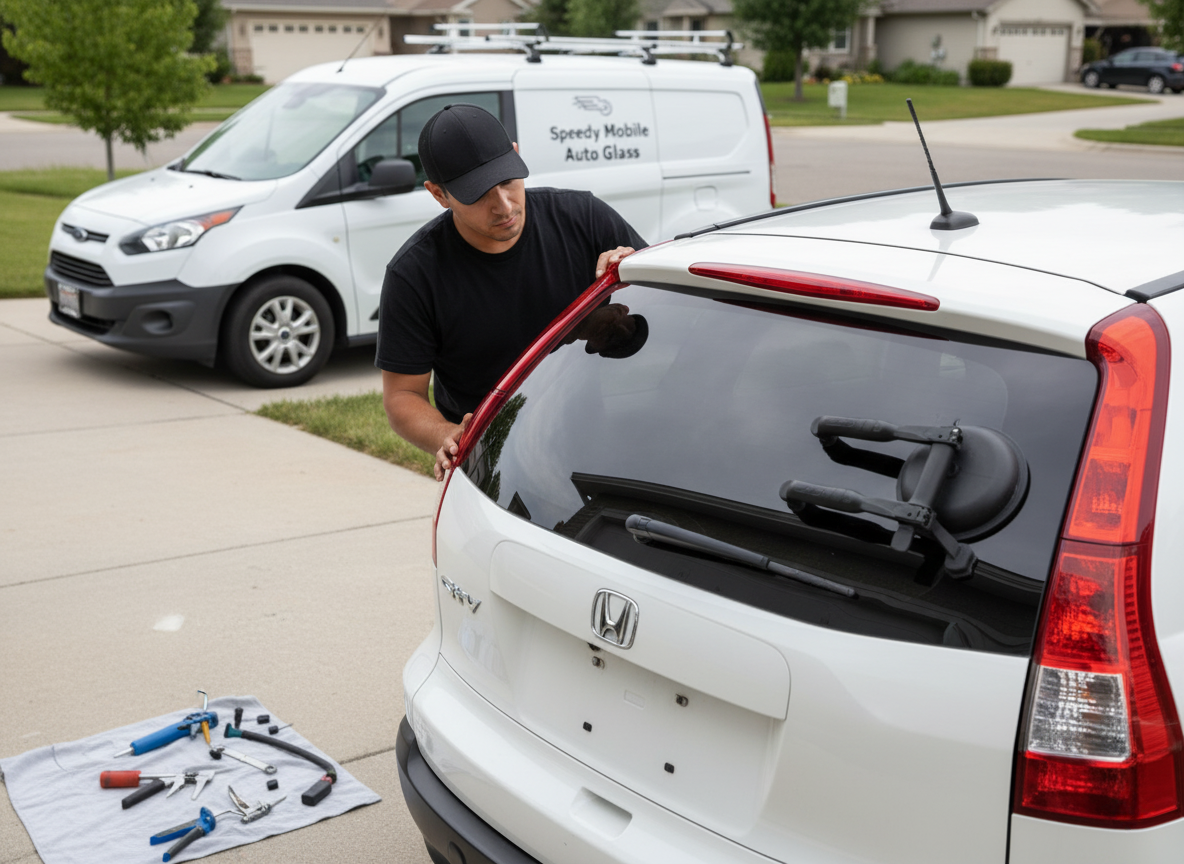 Rear glass replacement service