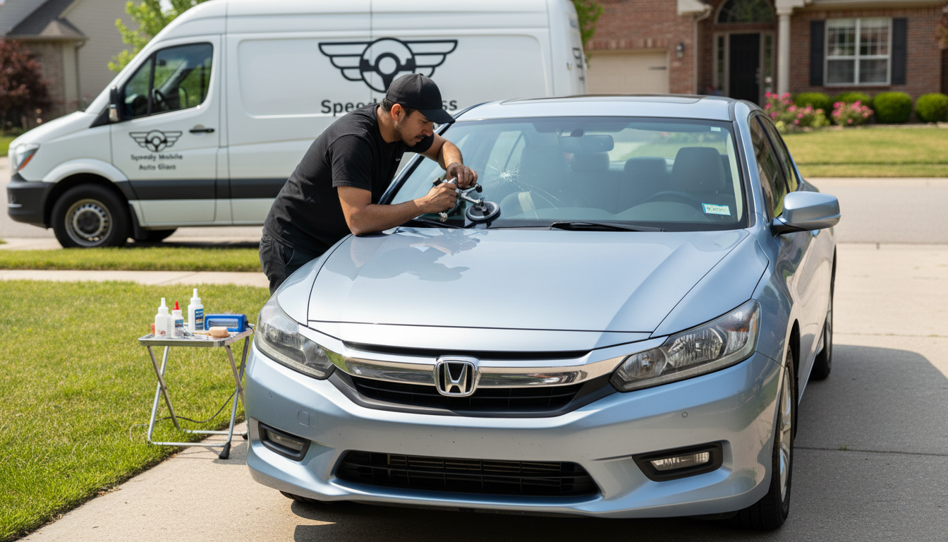 Vehicle glass repair service